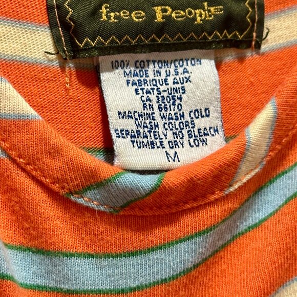Free People Orange, Blue, White Striped Maxi Dress M - Picture 4 of 4